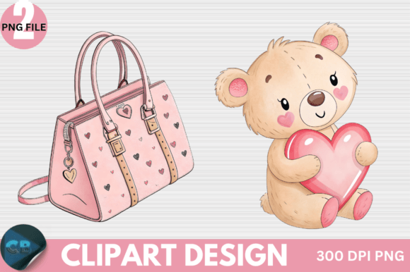 Download Retro Pink Valentine Clipart PNG - Clipart Collection