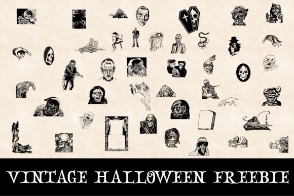 Download Vintage Gothic Halloween Clipart SVG PNG - Clipart Collection