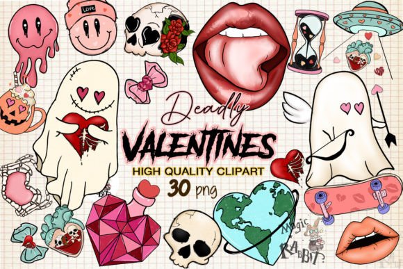 Download Deadly Valentines Clipart Bundle - Clipart Collection