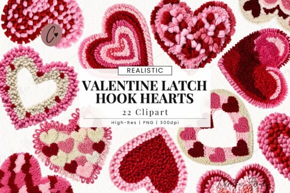 Download Faux Latch Hook Valentine Heart Clipart - Clipart Collection