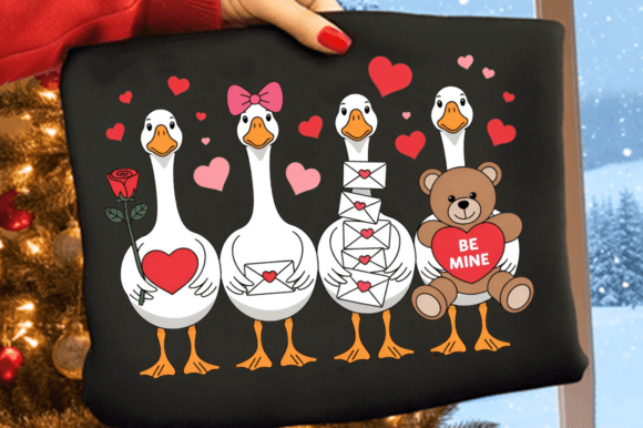 Download Funny Valentine Goose PNG Clipart Design - Clipart Collection