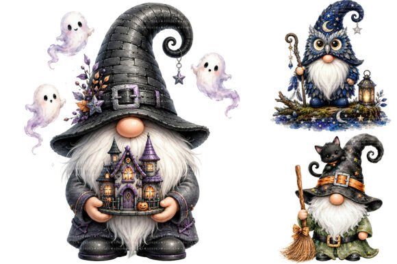 Download Halloween Gnome Clipart Bundle - Clipart Collection