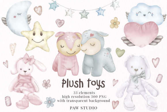 Download Plush Toys Animals Holiday Clipart - Clipart Collection