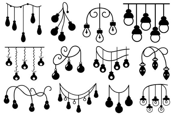 Download Christmas Lights Silhouette Vectors - Christmas Collection