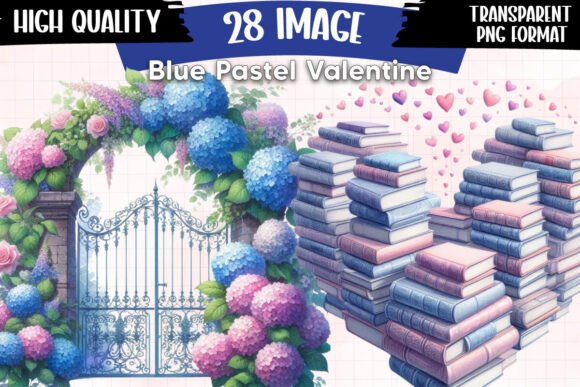 Download Blue Pastel Valentine Clipart P2 - Clipart Collection
