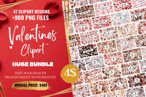Download Valentines Clipart Huge Bundle - Clipart Collection