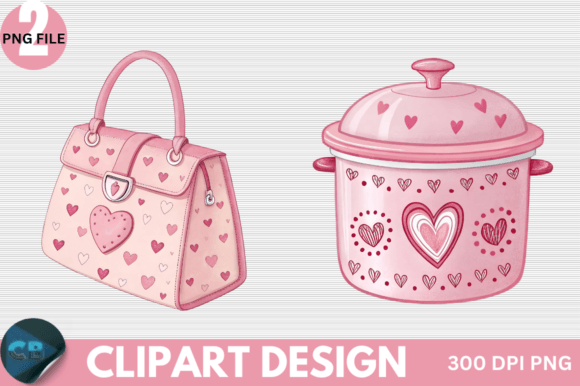 Download Retro Pink Valentine Clipart PNG - Clipart Collection