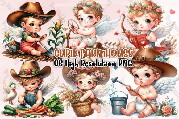 Download Cupid Farmhouse Sublimation Clipart PNG - Clipart Collection