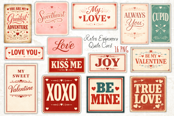 Download Retro Ephemera Quote Card Clipart PNG - Clipart Collection
