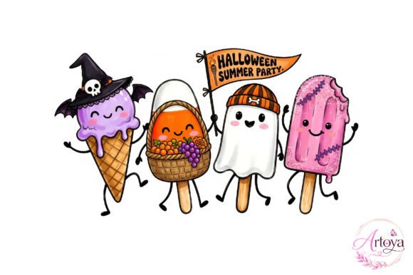 Download Cute Ghost Popsicle Clipart - Clipart Collection