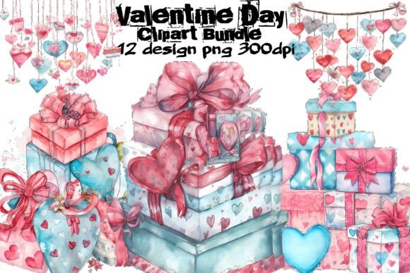 Download Valentine’s Day Gift Box Clipart Bundle - Clipart Collection