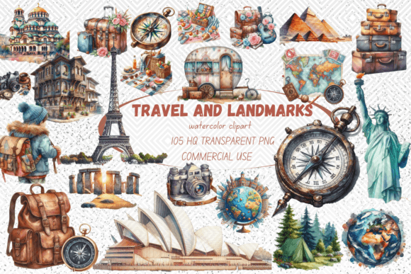 Download TRAVEL &amp; LANDMARKS, Travel Clipart - Clipart Collection