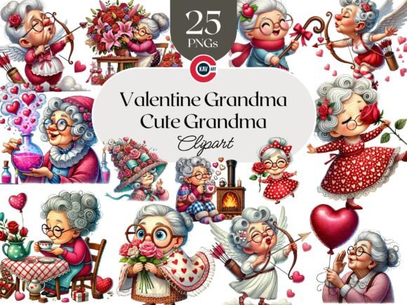 Download Cute Valentine Grandma Clipart - Clipart Collection