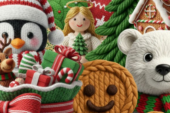 Download 54 Cozy Faux Yarn Xmas Clipart Bundle - Clipart Collection