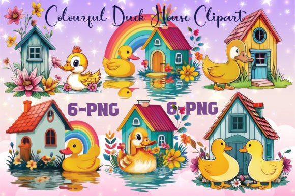 Download Colourful Duck House Clipart Bundle - Clipart Collection