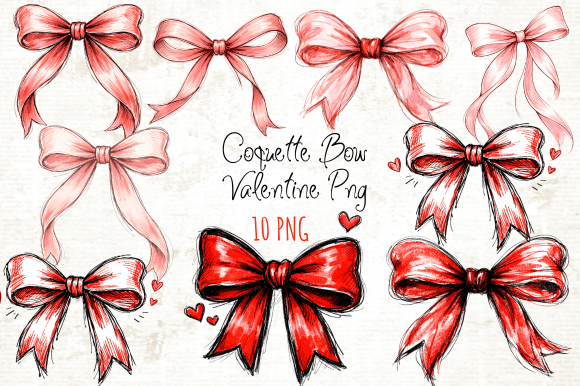 Download Coquette Bow Valentine Clipart PNG - Clipart Collection