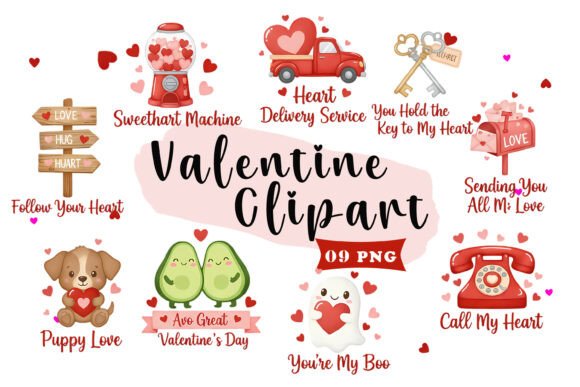 Download Cute Valentine Clipart – Love Objects - Clipart Collection