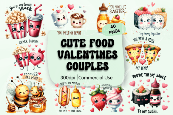 Download Food Valentines Clipart PNG Bundle - Clipart Collection