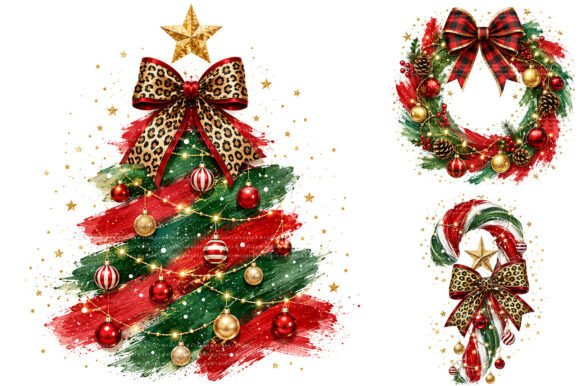 Download Watercolor Brushstroke Christmas Clipart - Premium Resources