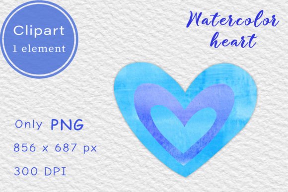 Download Blue Watercolor Heart. Clipart PNG - Clipart Collection