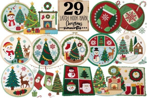 Download Latch Hook Yarn Christmas Sublimation - Christmas Collection