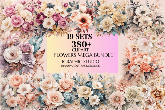 Download Flowers Mega Bundle, Bouquet Clipart - Clipart Collection