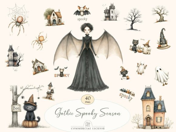 Download Gothic Spooky Season Clipart - Clipart Collection