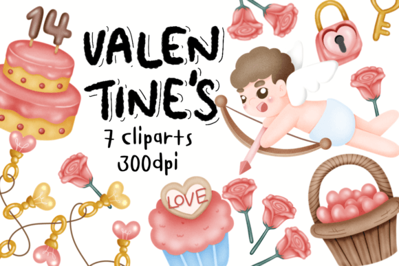 Download Cute Valentine’s Clipart Free 3 Patterns - Clipart Collection