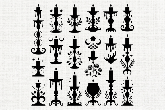 Download Gothic Candle Holder Clipart Bundle - Clipart Collection