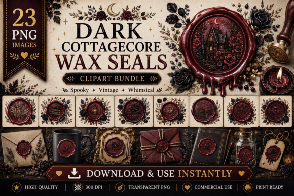 Download Dark Cottagecore Wax Seal Clipart - Clipart Collection
