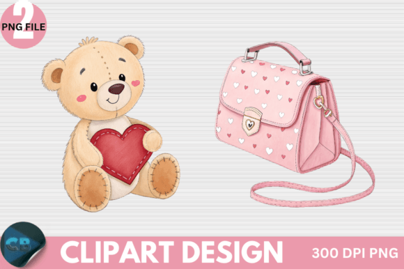 Download Retro Pink Valentine Clipart PNG - Clipart Collection