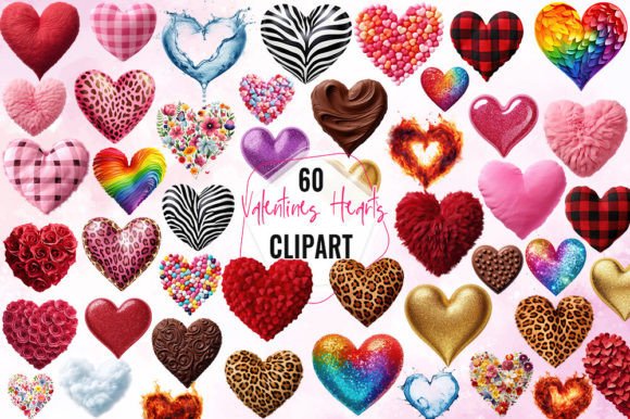 Download Valentine Hearts Sublimation Clipart - Clipart Collection