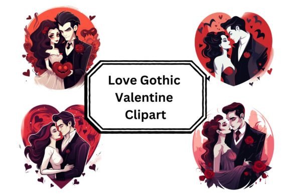 Download Love Gothic Valentine Clipart - Clipart Collection