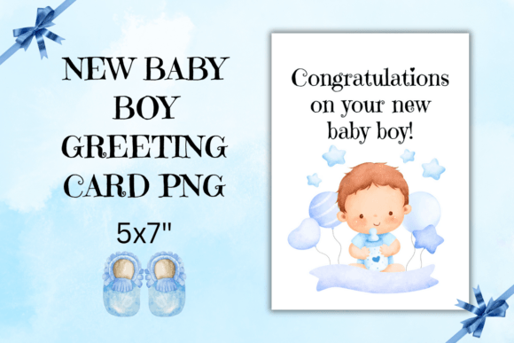 Download NEW BABY BOY PRINTABLE PNG GREETING CARD - Printable png Collection