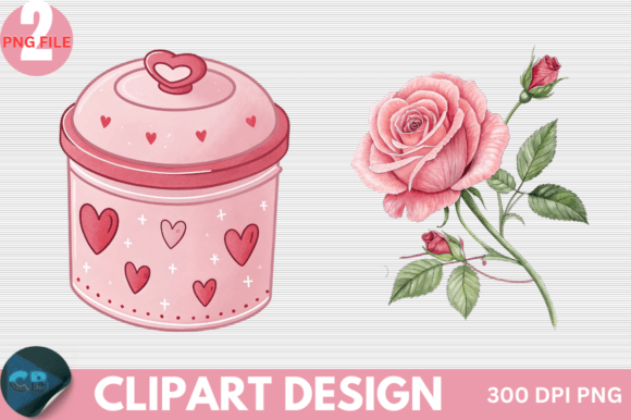 Download Retro Pink Valentine Clipart PNG - Clipart Collection