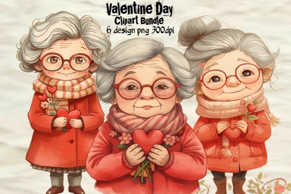 Download Valentine Grandma PNG Clipart Bundle | - Clipart Collection
