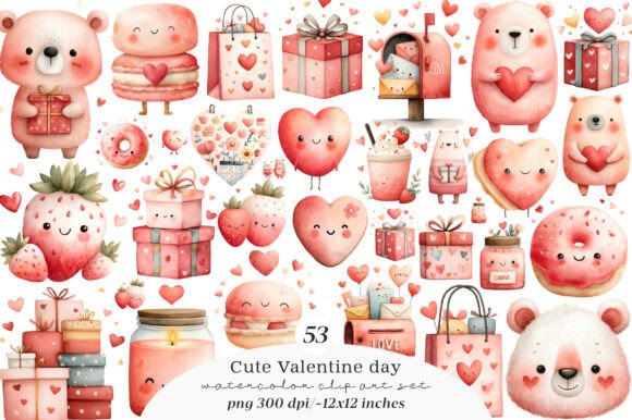 Download Cute Valentine Clipart PNG - Clipart Collection