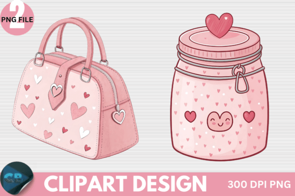 Download Retro Pink Valentine Clipart PNG - Clipart Collection