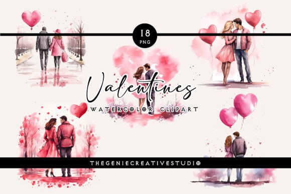 Download Watercolor Valentines PNG Clipart - Clipart Collection