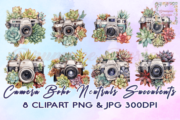 Download Camera Boho Neutrals Succulents Clipart - Clipart Collection
