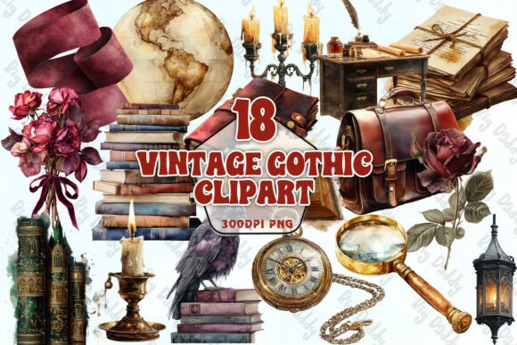 Download Vintage Gothic Clipart PNG - Clipart Collection