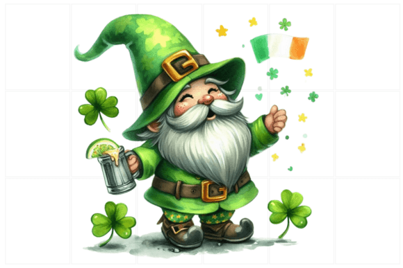 Download Watercolor St. Patrick's Gnomes Clipart - Clipart Collection