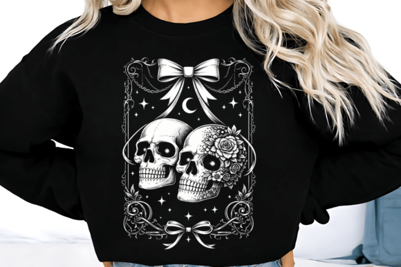 Download Gothic Skull Couple PNG Vintage Clipart - Clipart Collection