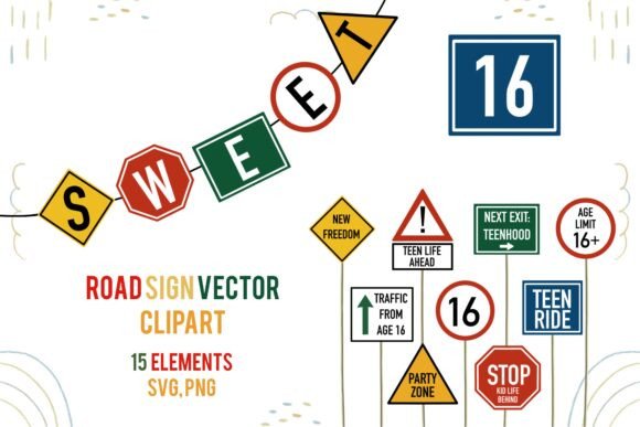 Download Road Sign Party 16 ClipArt Bundle PNG - Clipart Collection