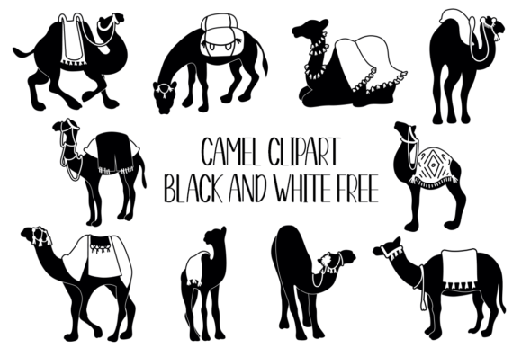 Download Camel Clipart Black and White Free - Clipart Collection
