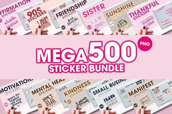 Download Mega Printable PNG Sticker Bundle - Printable png Collection