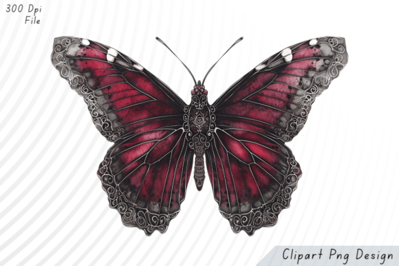 Download Gothic Butterfly PNG Clipart - Clipart Collection